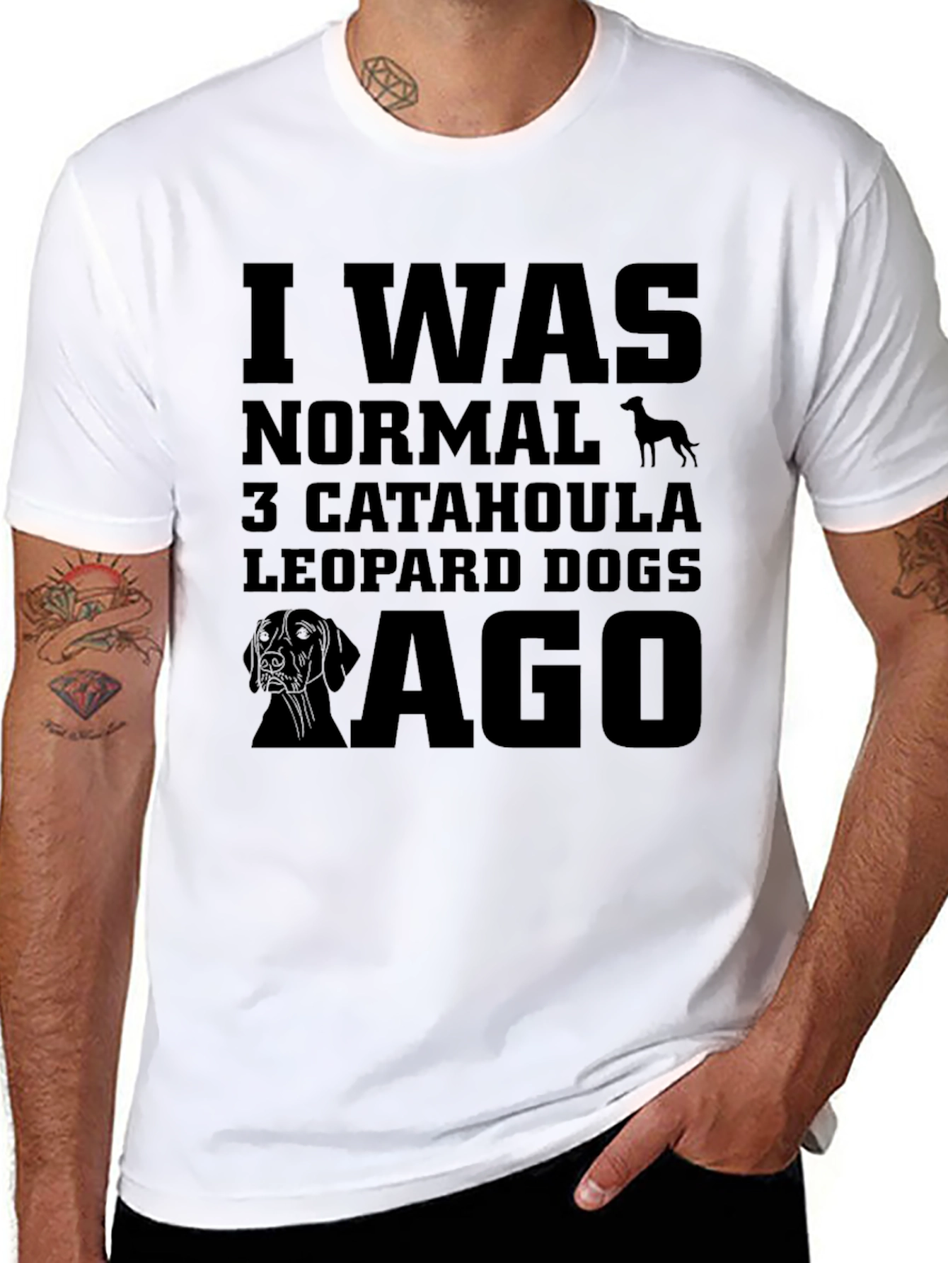 Cat Leopard Dog Graphic T-Shirt