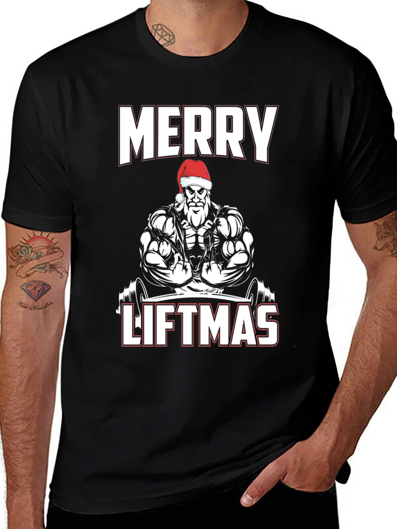 Merry Liftmas Santa Gym T-Shirt