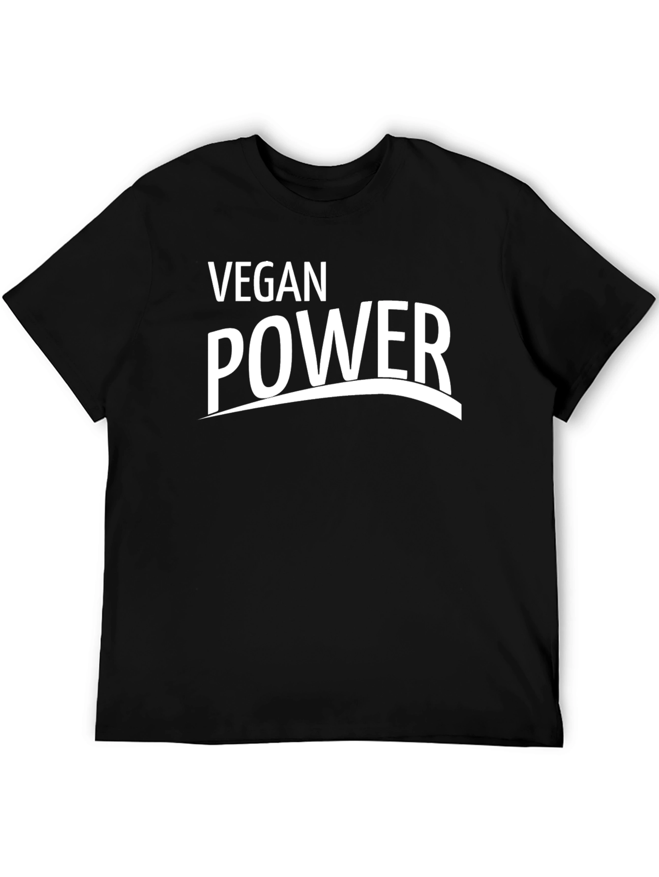 Vegan Power Black T-Shirt - Bold Statement Tee