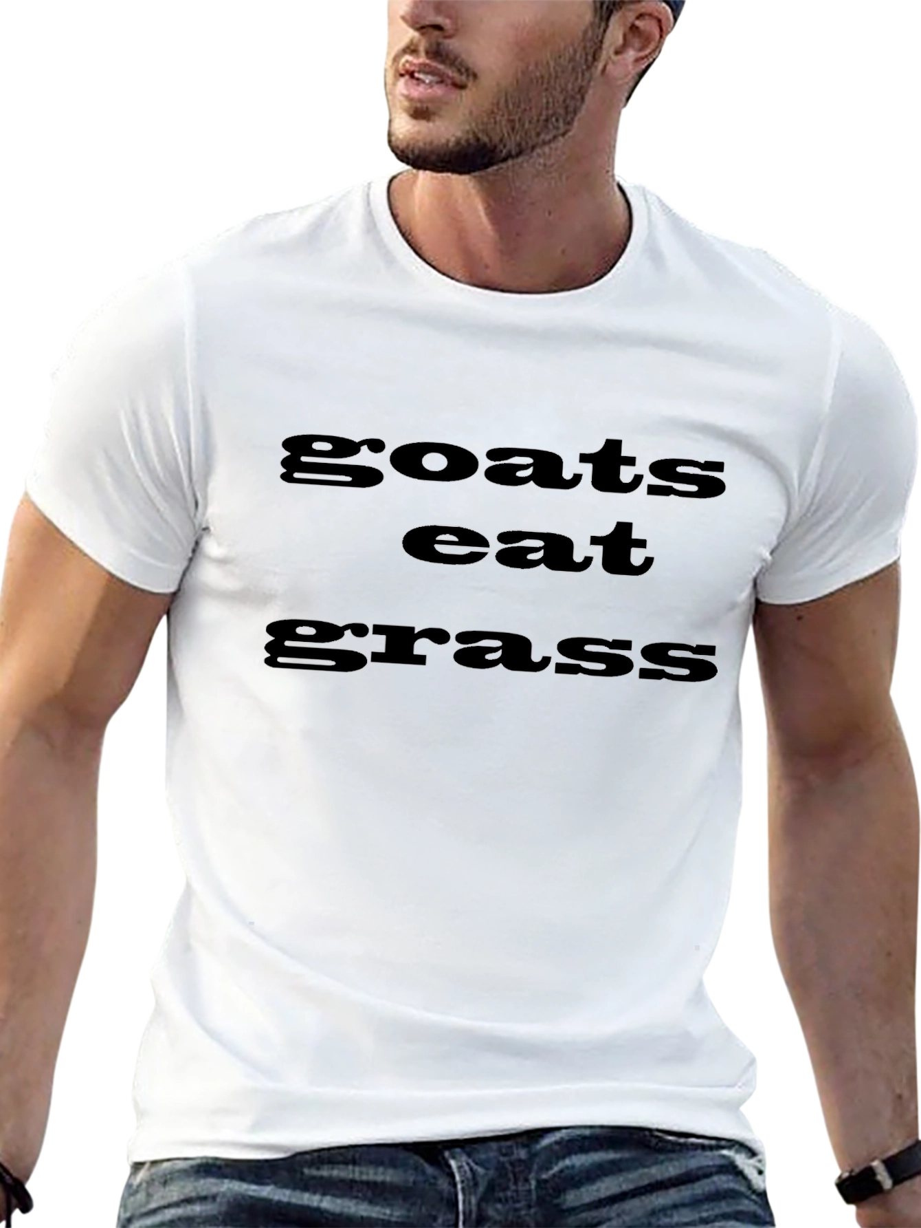 Goats Eat Grass Black Graphic Tee