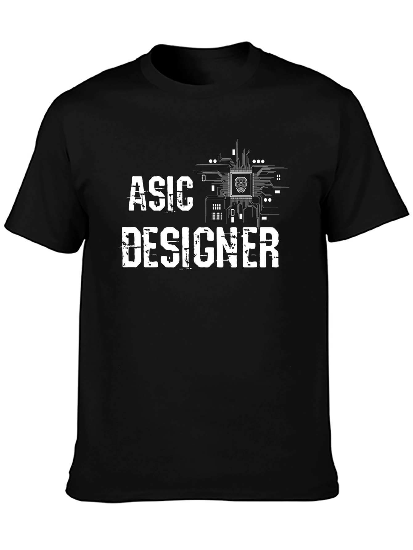 ASIC Designer Black T-Shirt - Tech Enthusiast Apparel