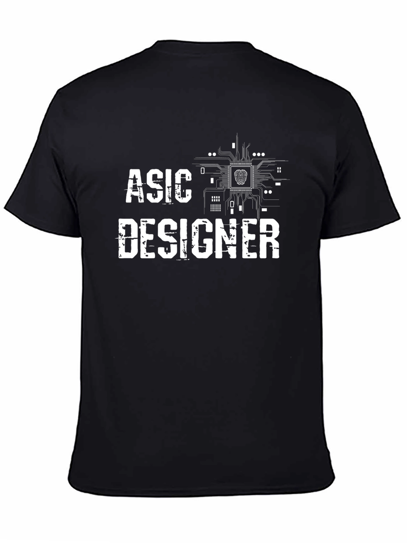 ASIC Designer Black T-Shirt - Tech Enthusiast Apparel