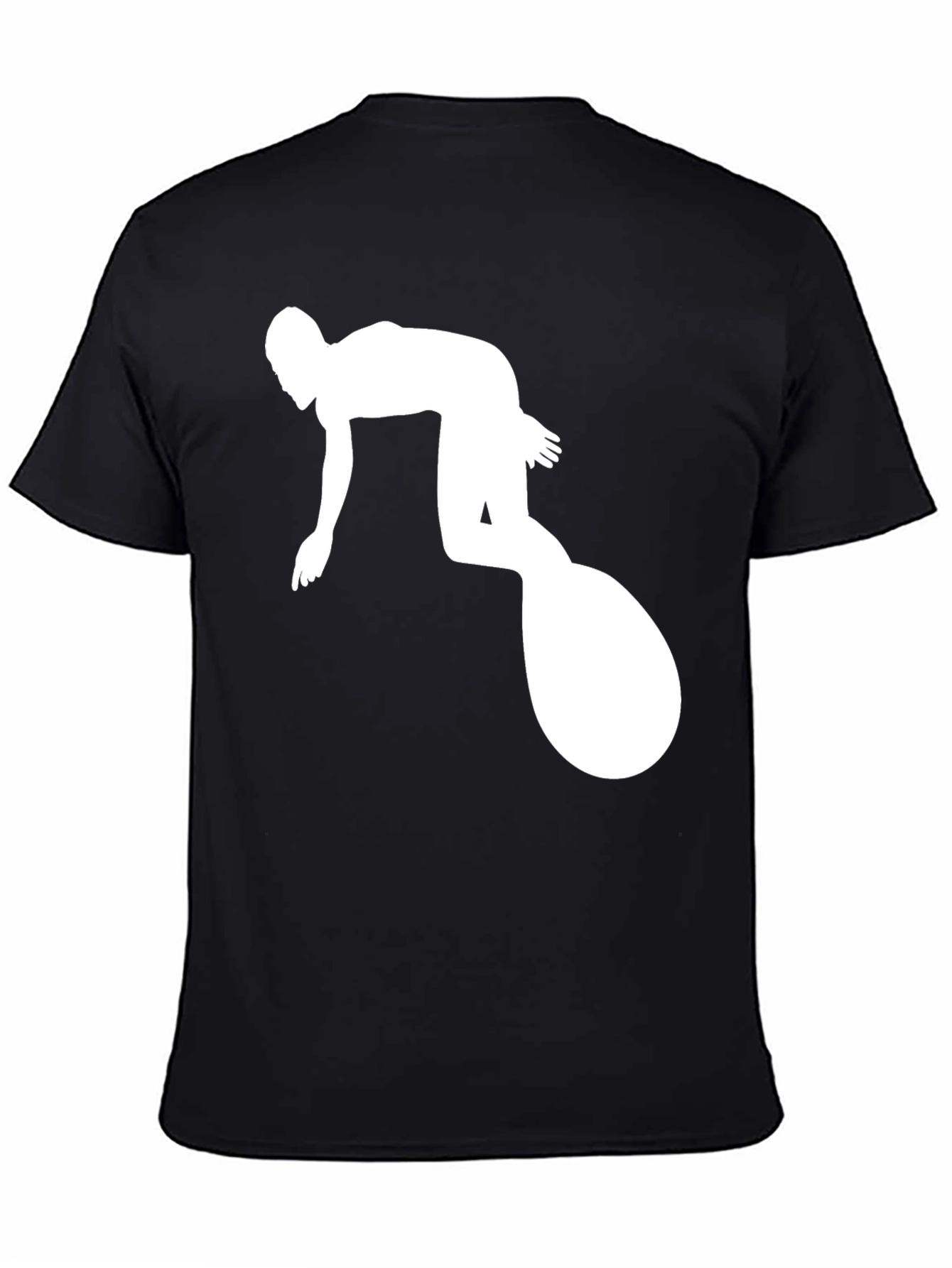 Surfer Silhouette Black T-Shirt
