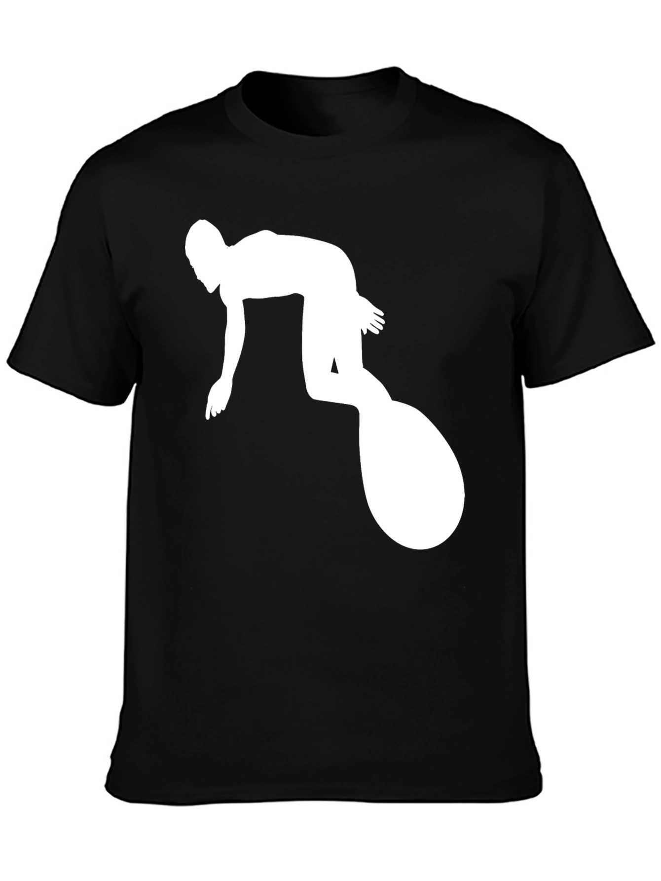 Surfer Silhouette Black T-Shirt
