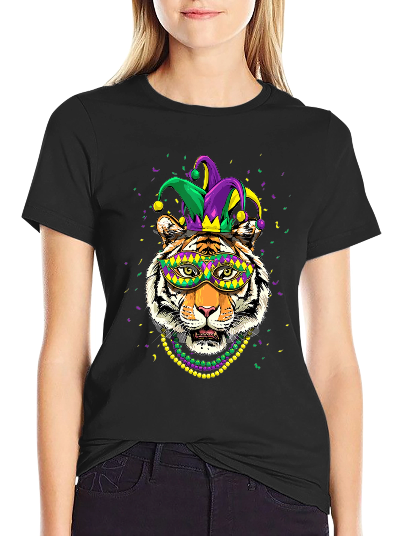 Mardi Gras Tiger Graphic Tee