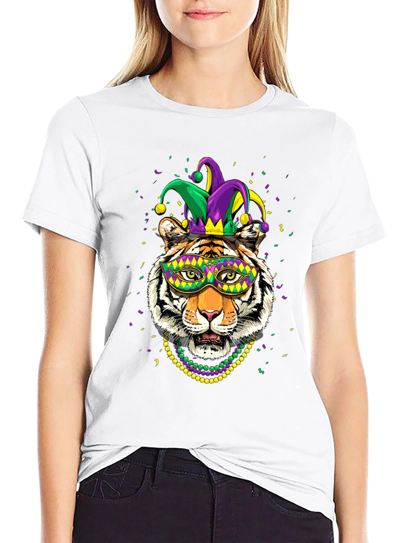 Mardi Gras Tiger Graphic Tee