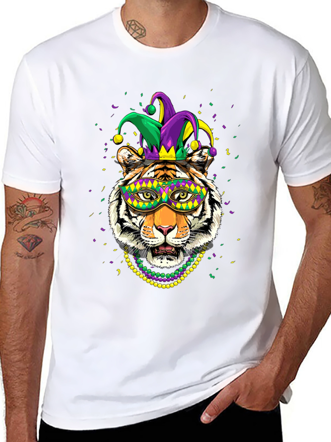 Mardi Gras Tiger Graphic Tee