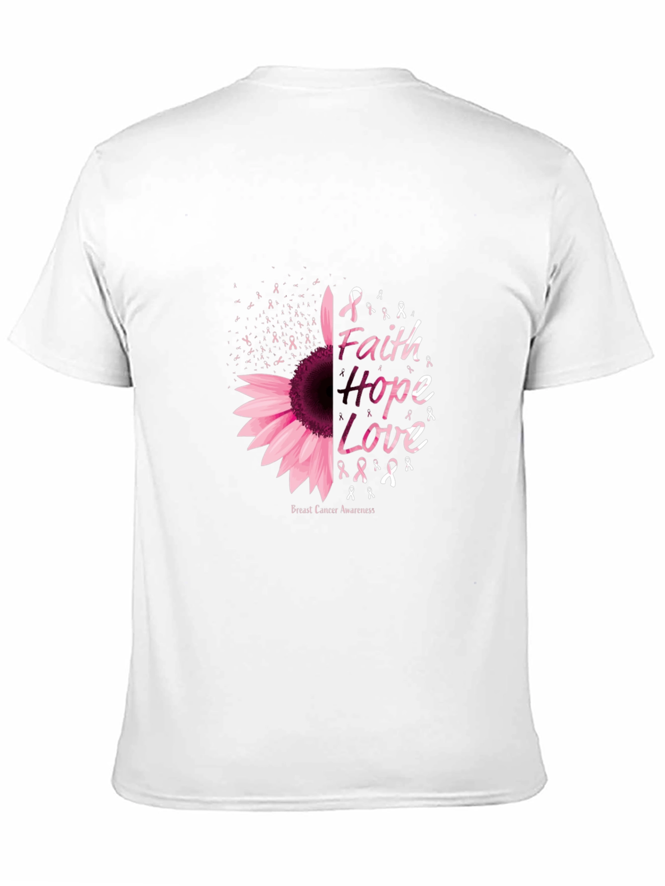 Faith Hope Love Breast Cancer Awareness T-Shirt