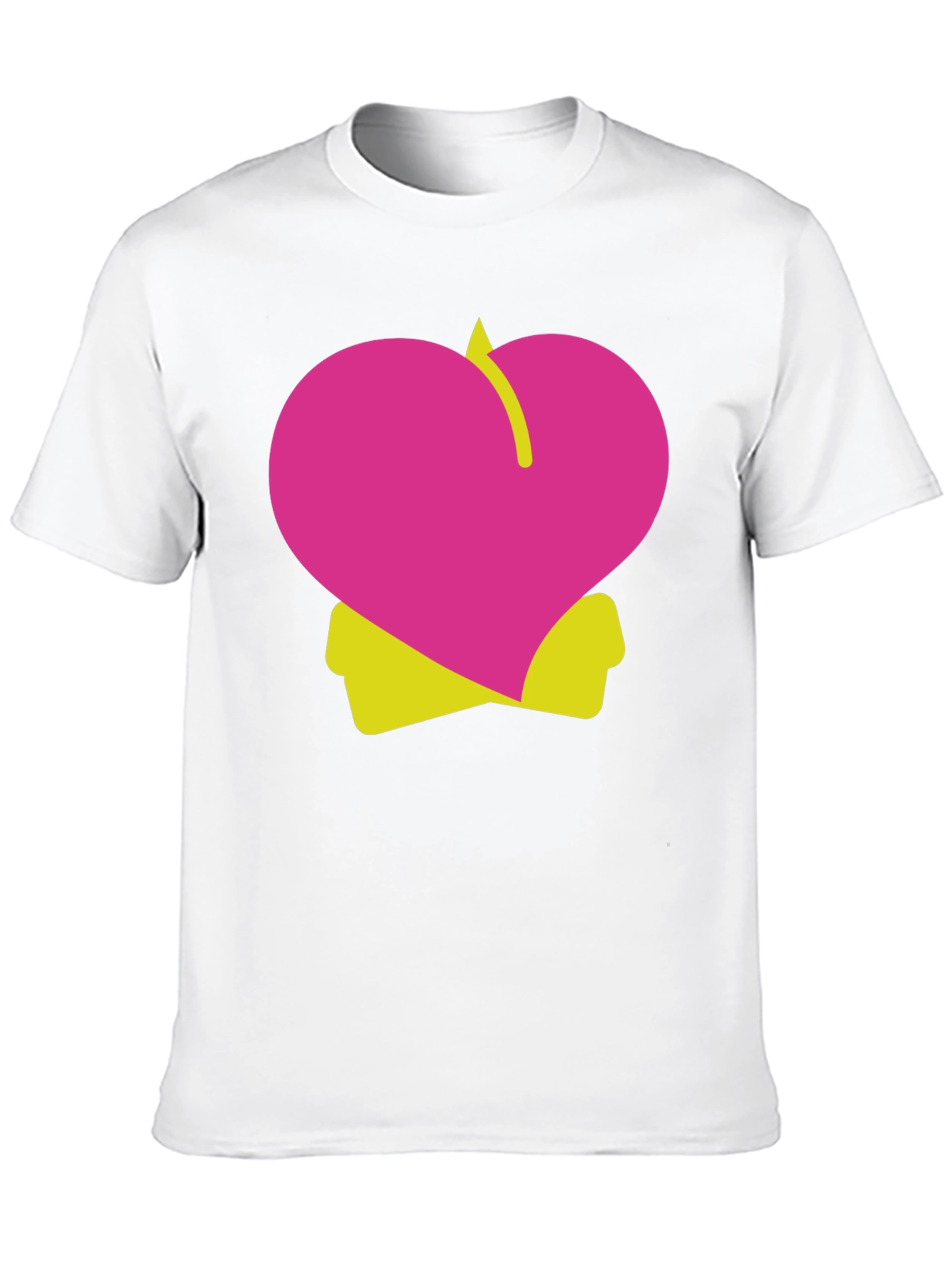 Heart Peach Graphic Tee - Black