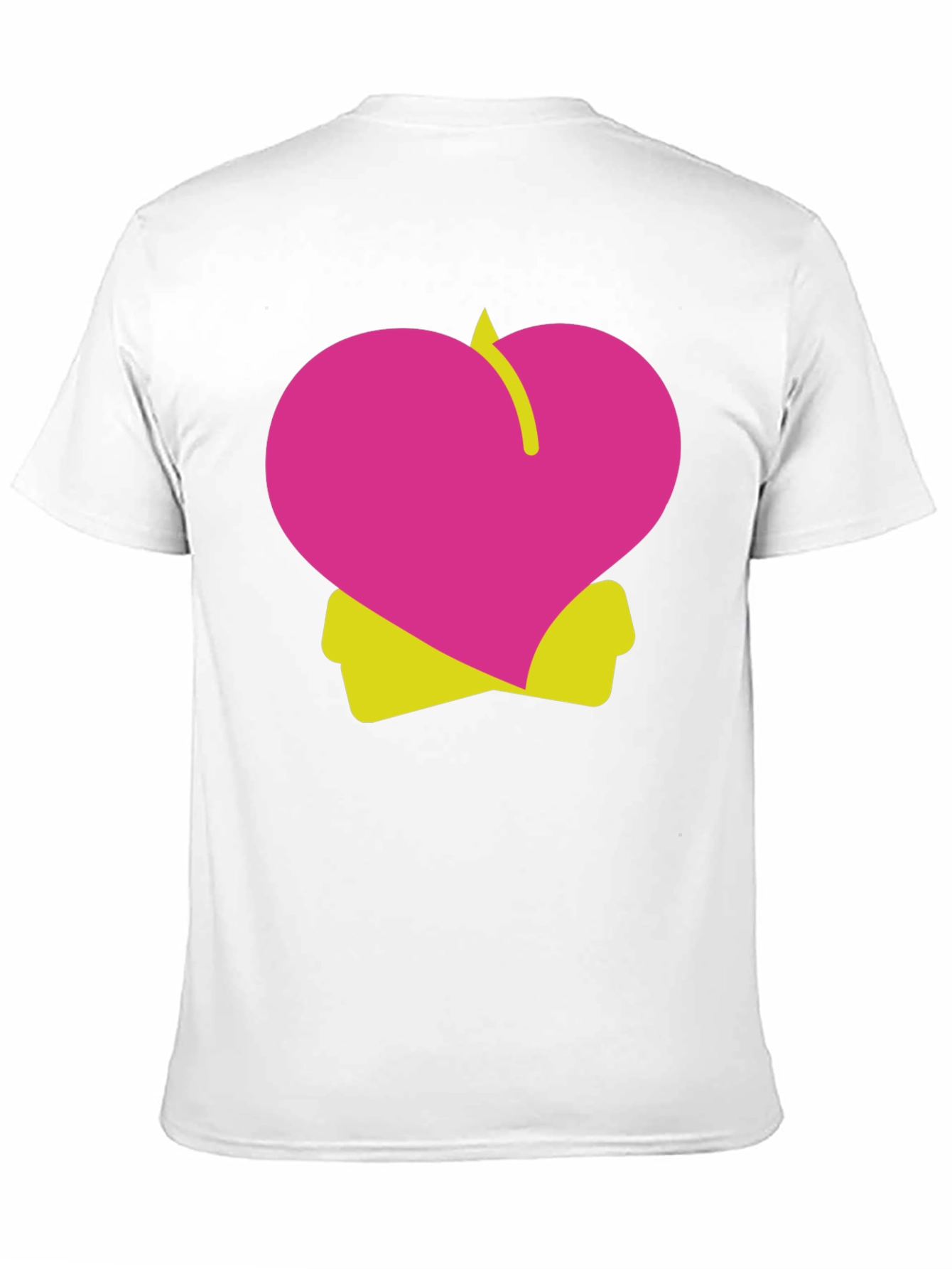 Heart Peach Graphic Tee - Black