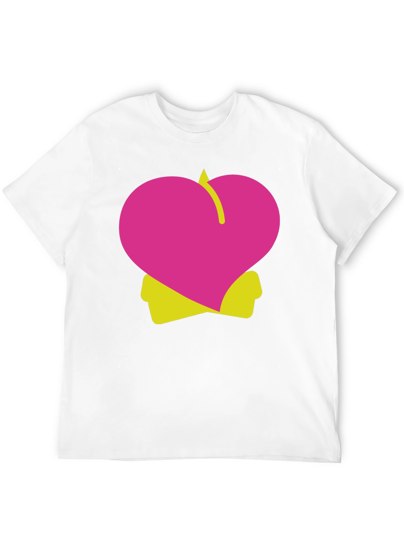 Heart Peach Graphic Tee - Black
