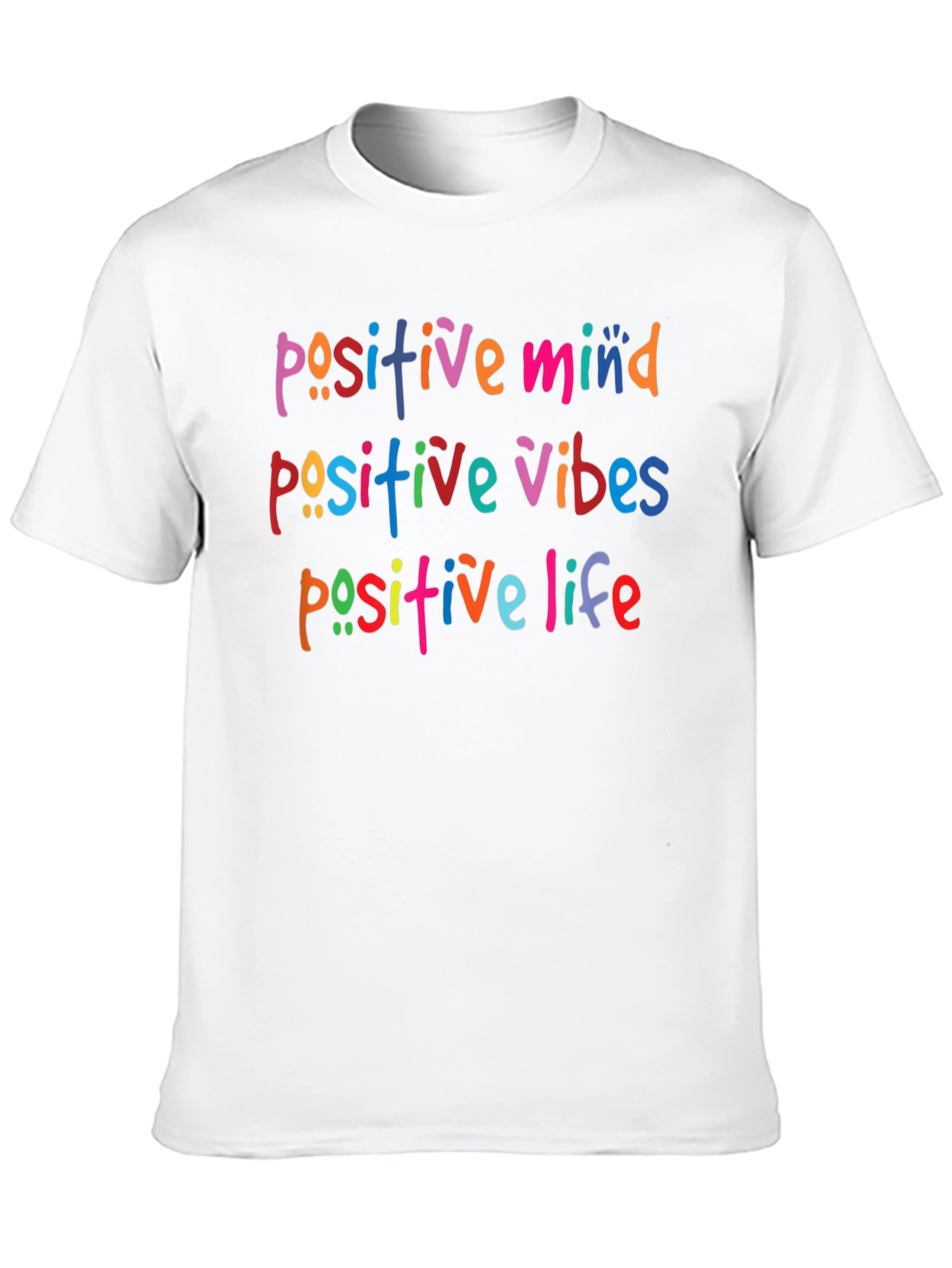 Positive Vibes Graphic Tee - Black Cotton Blend