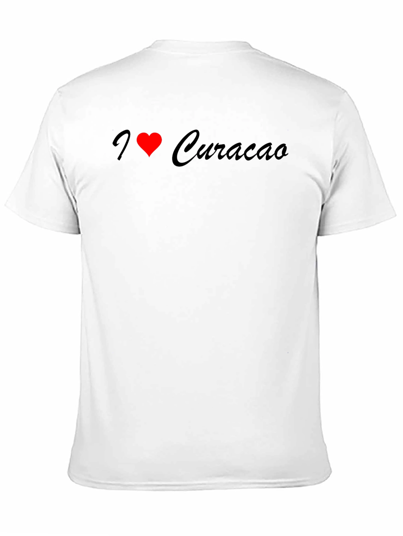 I Love Curacao Graphic Tee - Black Cotton T-Shirt