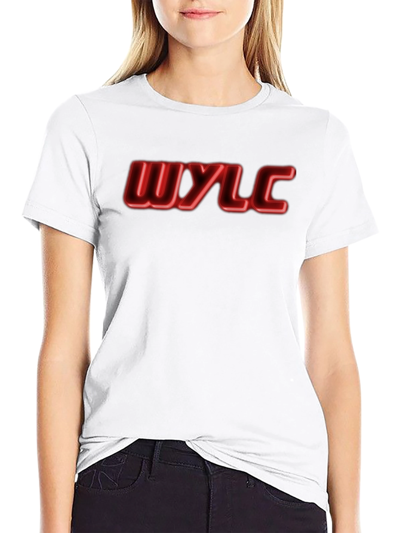 WYLC Black T-Shirt with Red Lettering