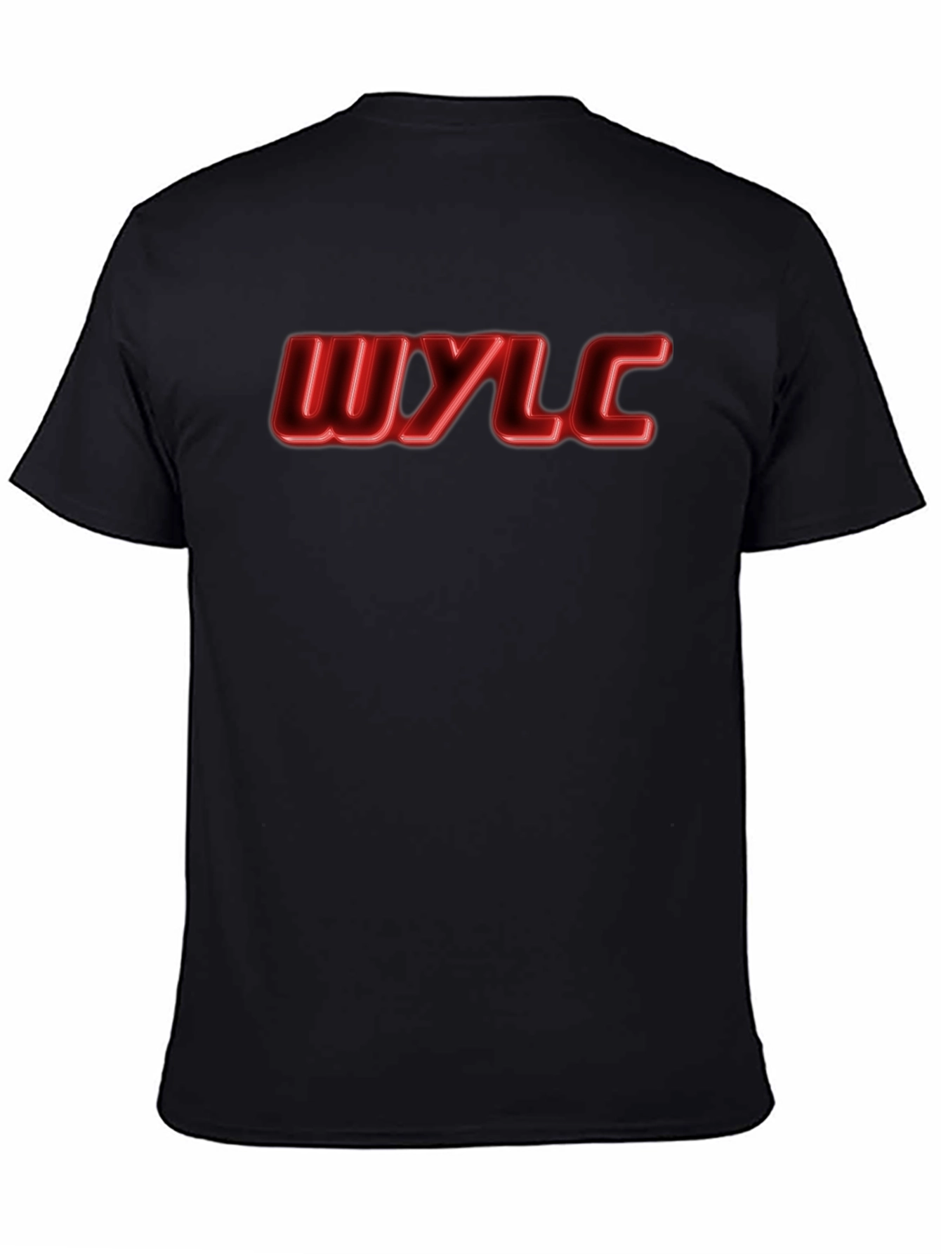WYLC Black T-Shirt with Red Lettering