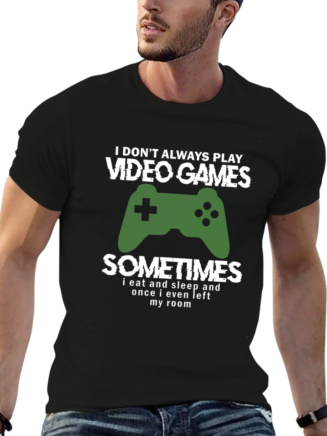 Funny Gamer T-Shirt - Video Games & Sometimes