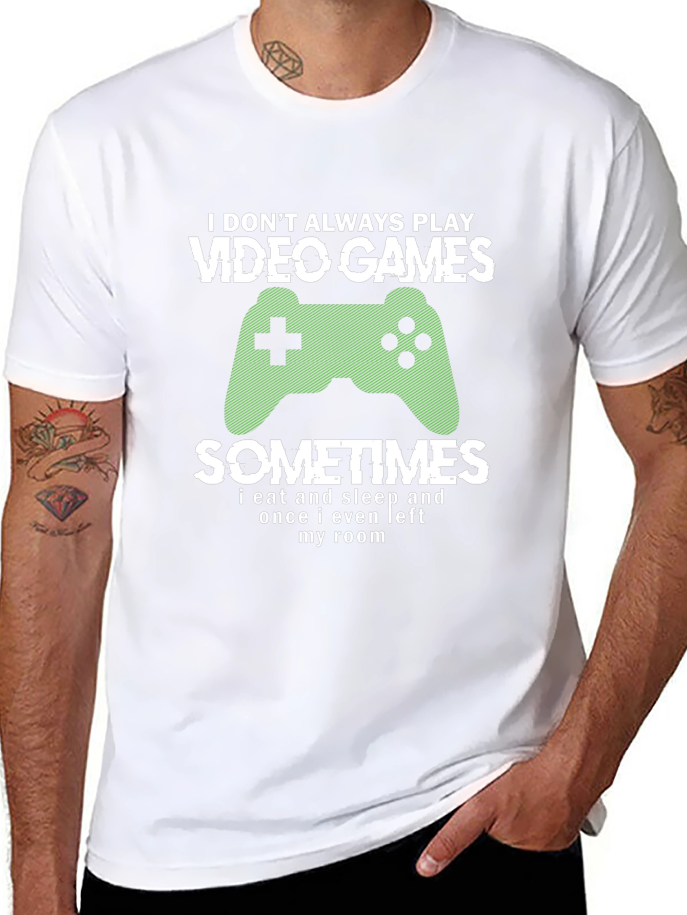 Funny Gamer T-Shirt - Video Games & Sometimes