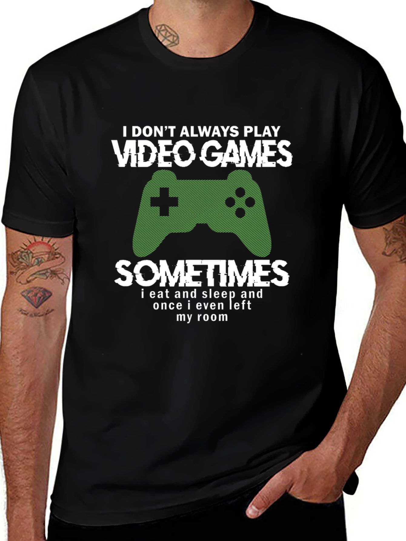 Funny Gamer T-Shirt - Video Games & Sometimes