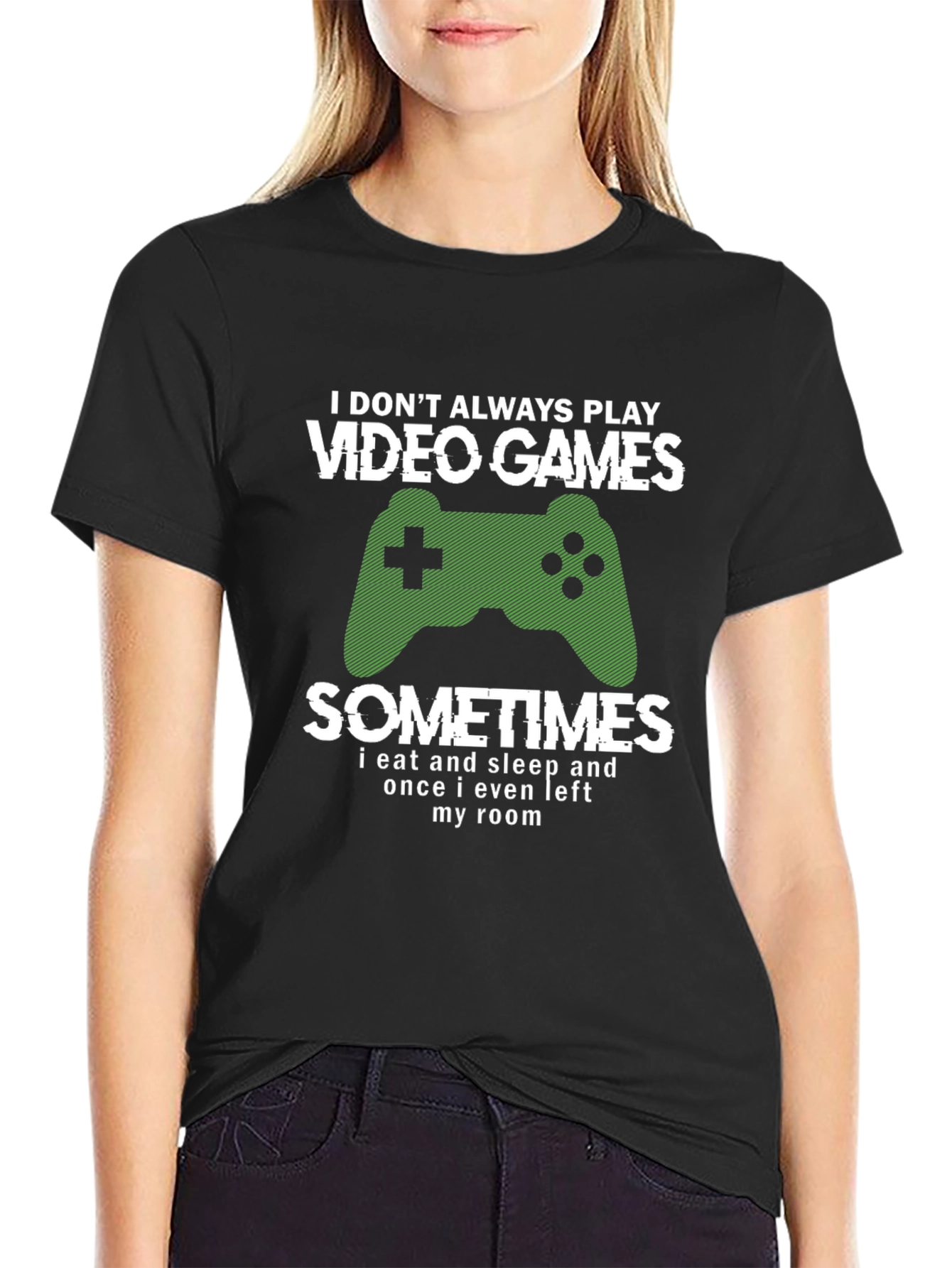 Funny Gamer T-Shirt - Video Games & Sometimes