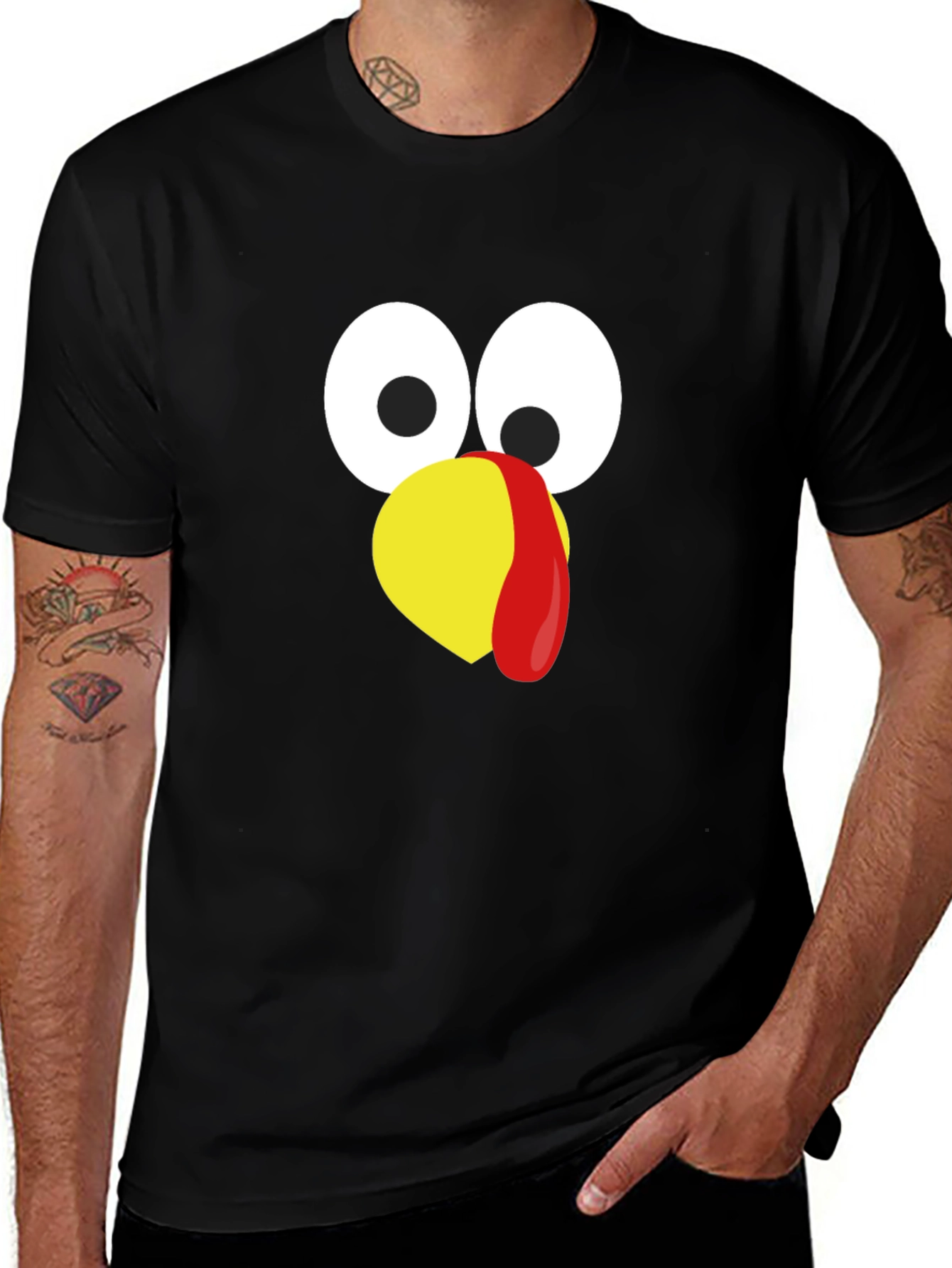 Turkey Face Thanksgiving T-Shirt