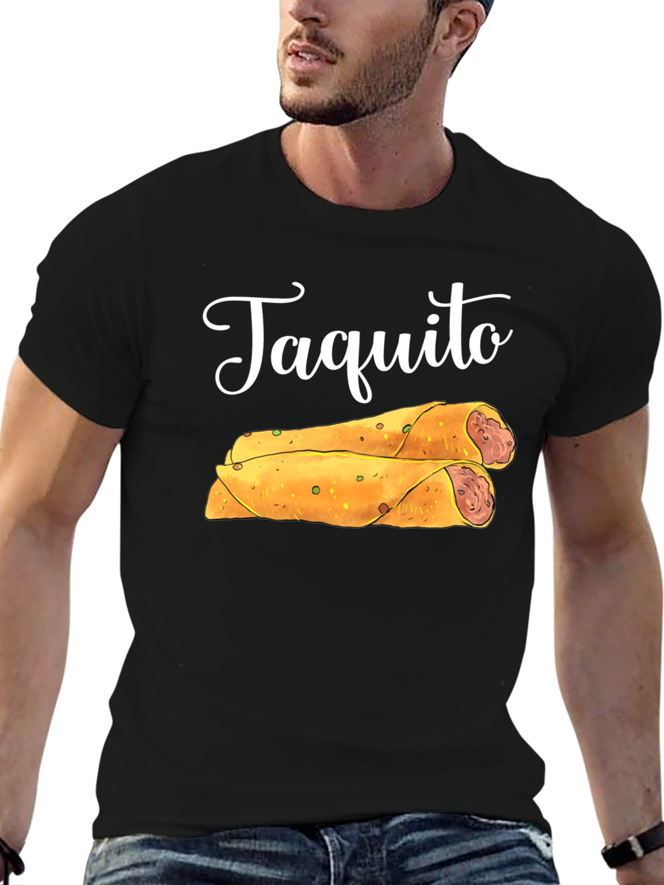 Taquito Graphic Tee - Black Cotton T-Shirt