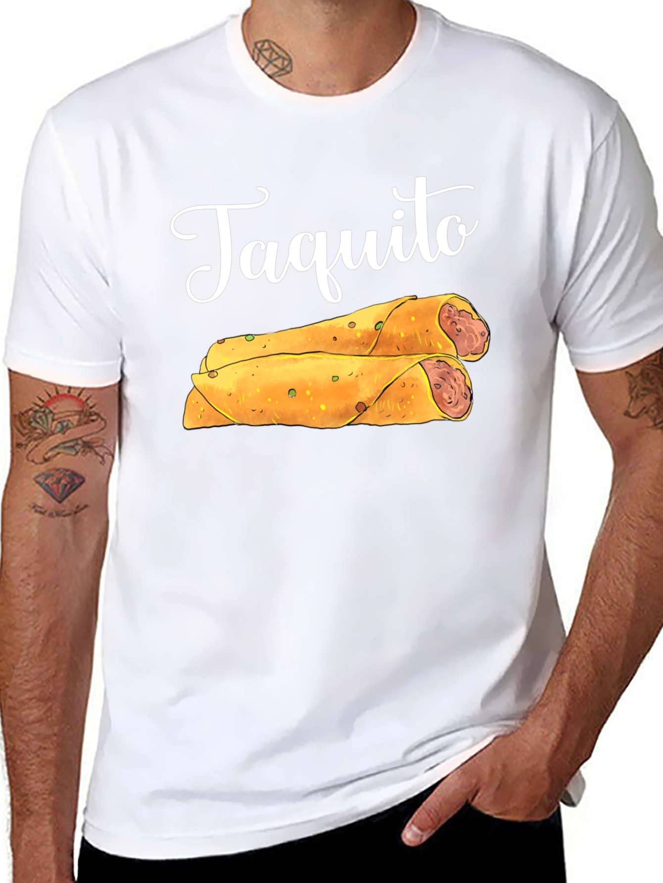 Taquito Graphic Tee - Black Cotton T-Shirt