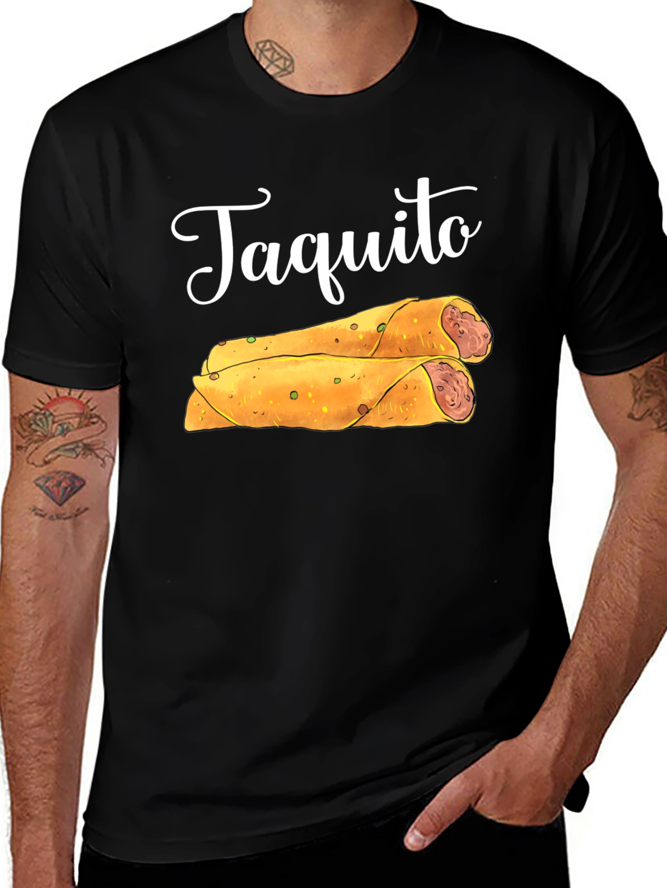Taquito Graphic Tee - Black Cotton T-Shirt
