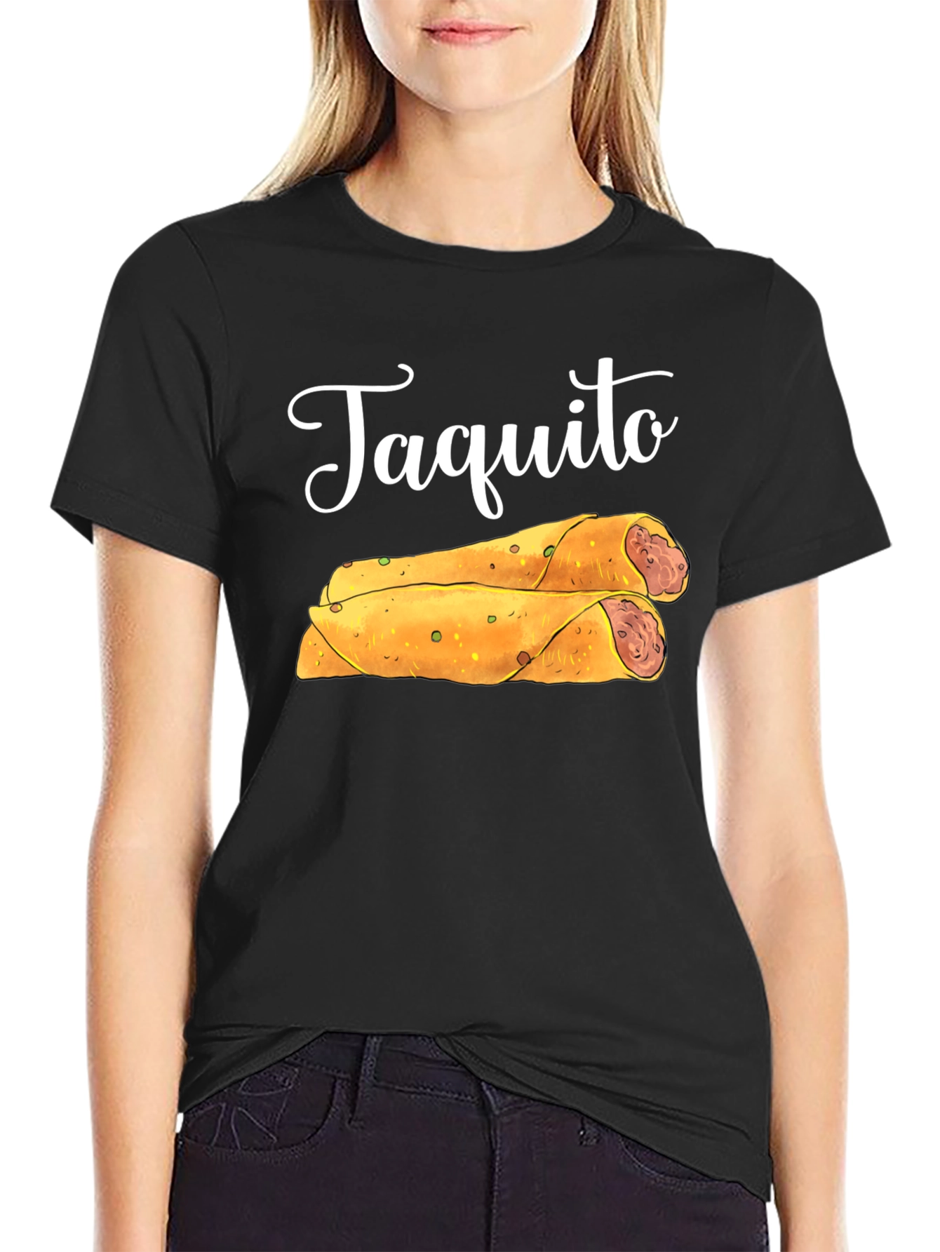 Taquito Graphic Tee - Black Cotton T-Shirt