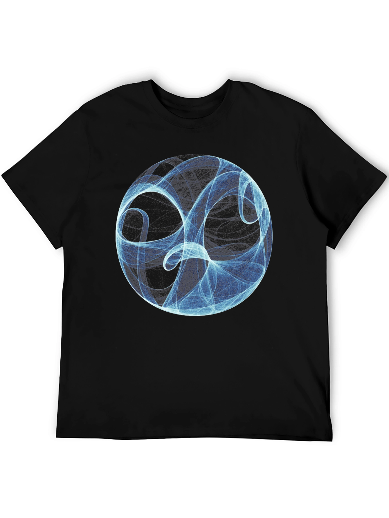 Abstract Sphere Graphic Black T-Shirt