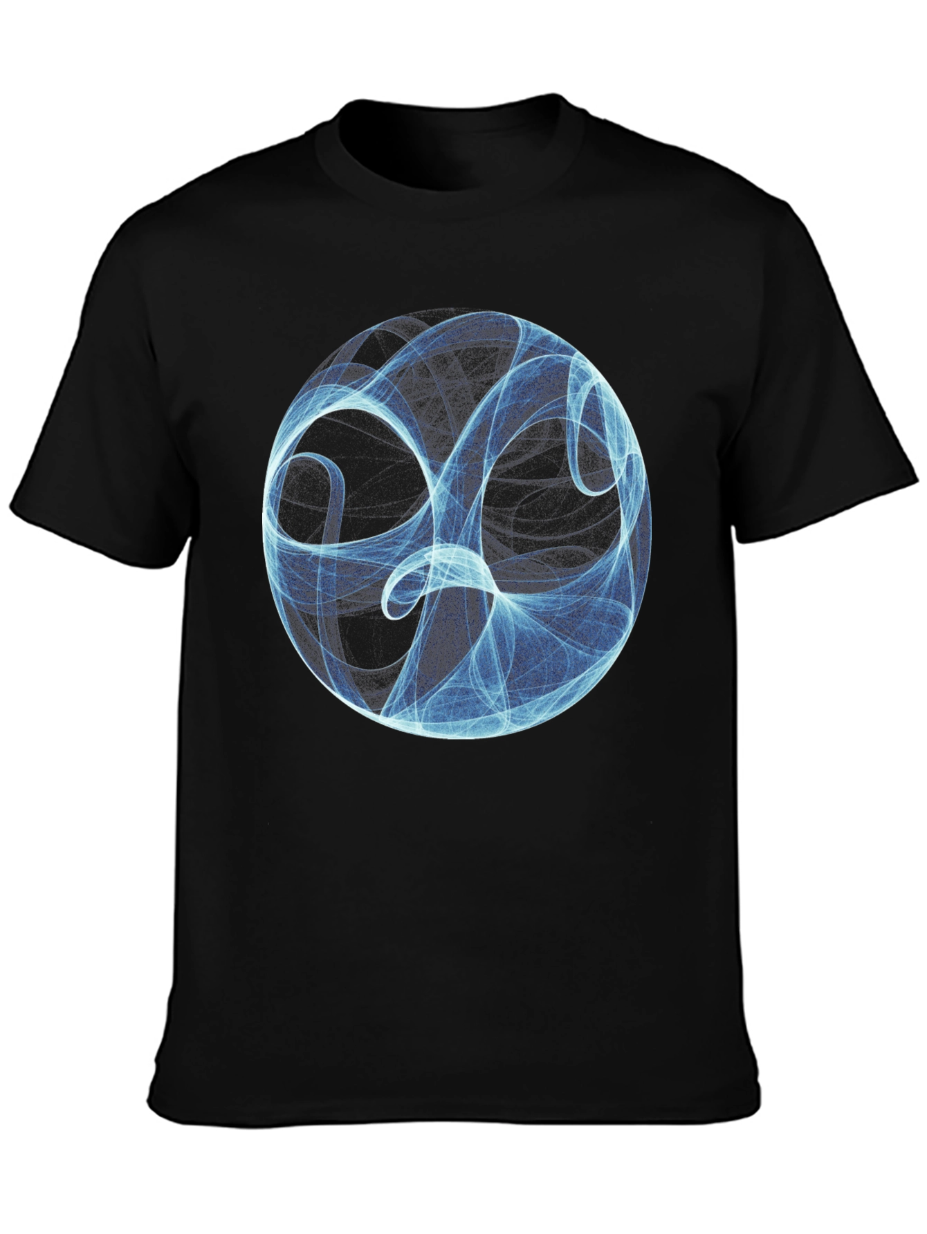 Abstract Sphere Graphic Black T-Shirt