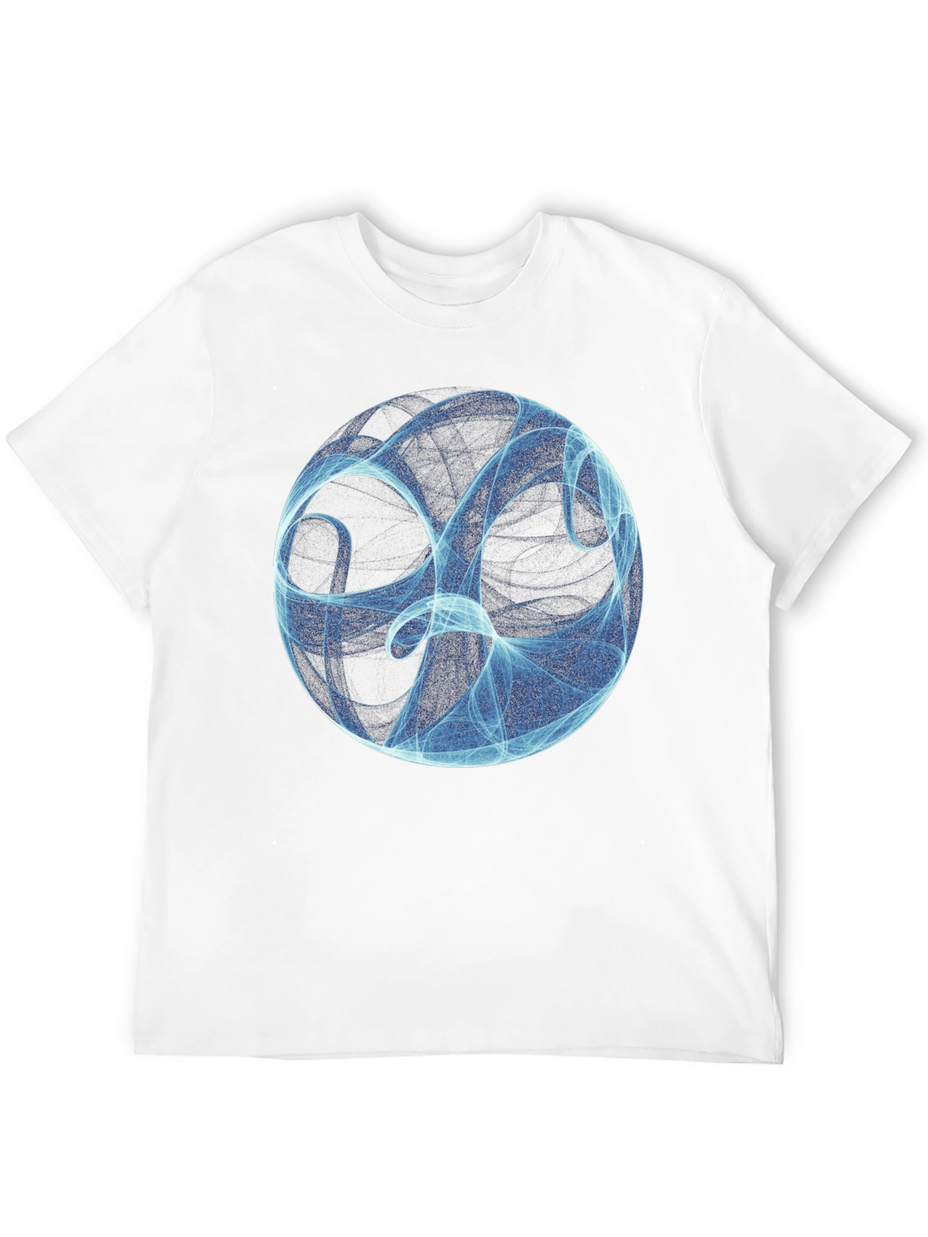 Abstract Sphere Graphic Black T-Shirt