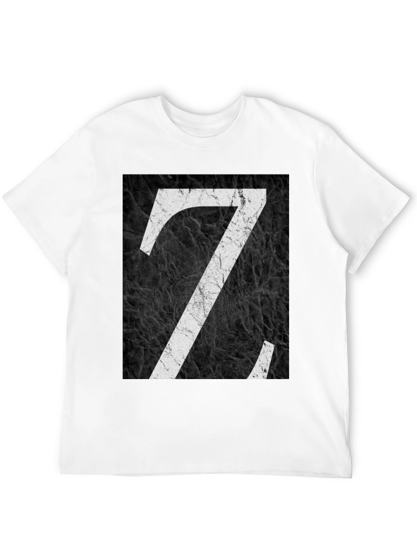 Letter Z Graphic Print Black T-Shirt