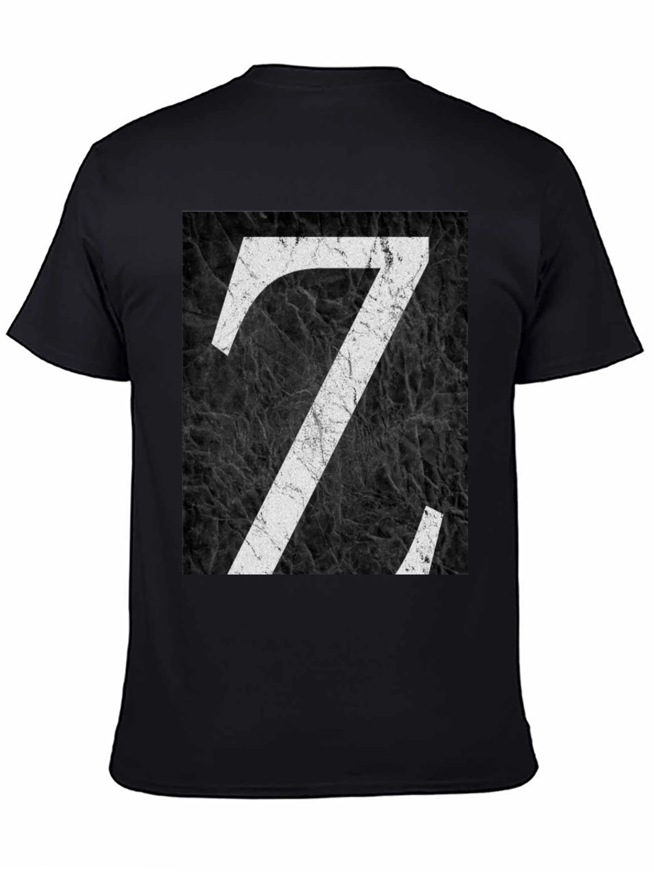 Letter Z Graphic Print Black T-Shirt