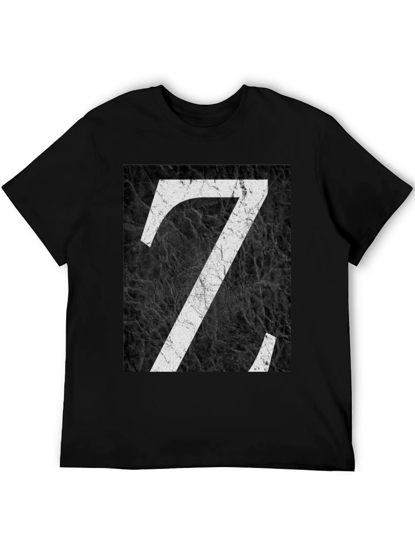 Letter Z Graphic Print Black T-Shirt