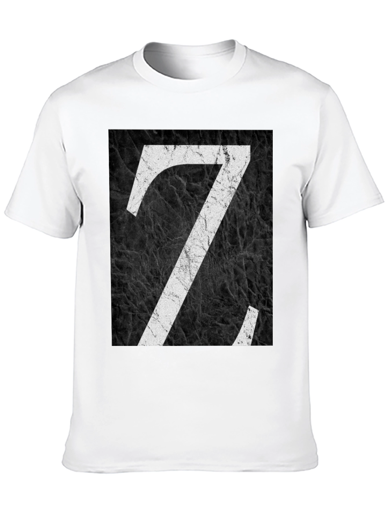 Letter Z Graphic Print Black T-Shirt