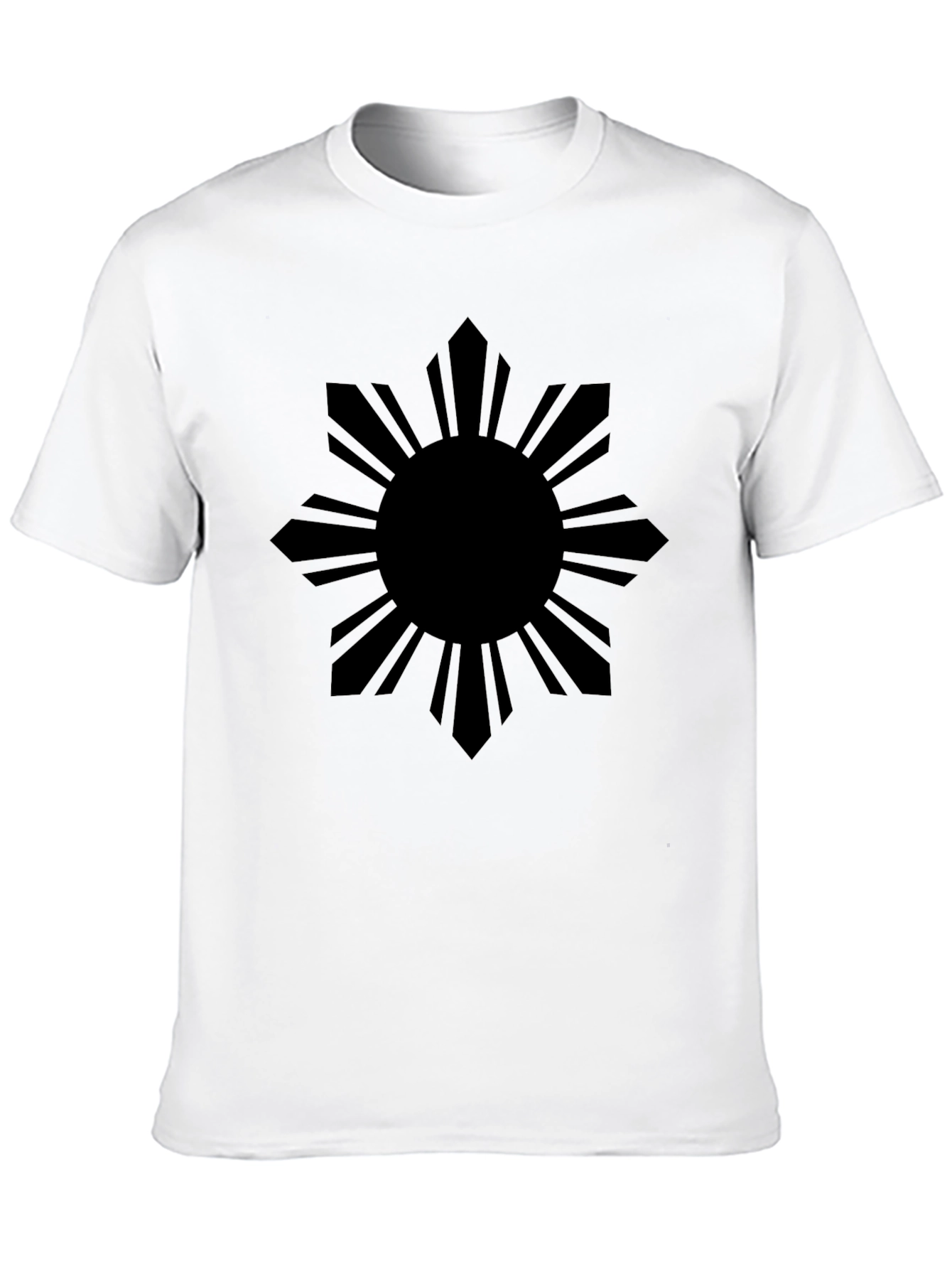 Philippine Sun Graphic Tee - Black Cotton Shirt