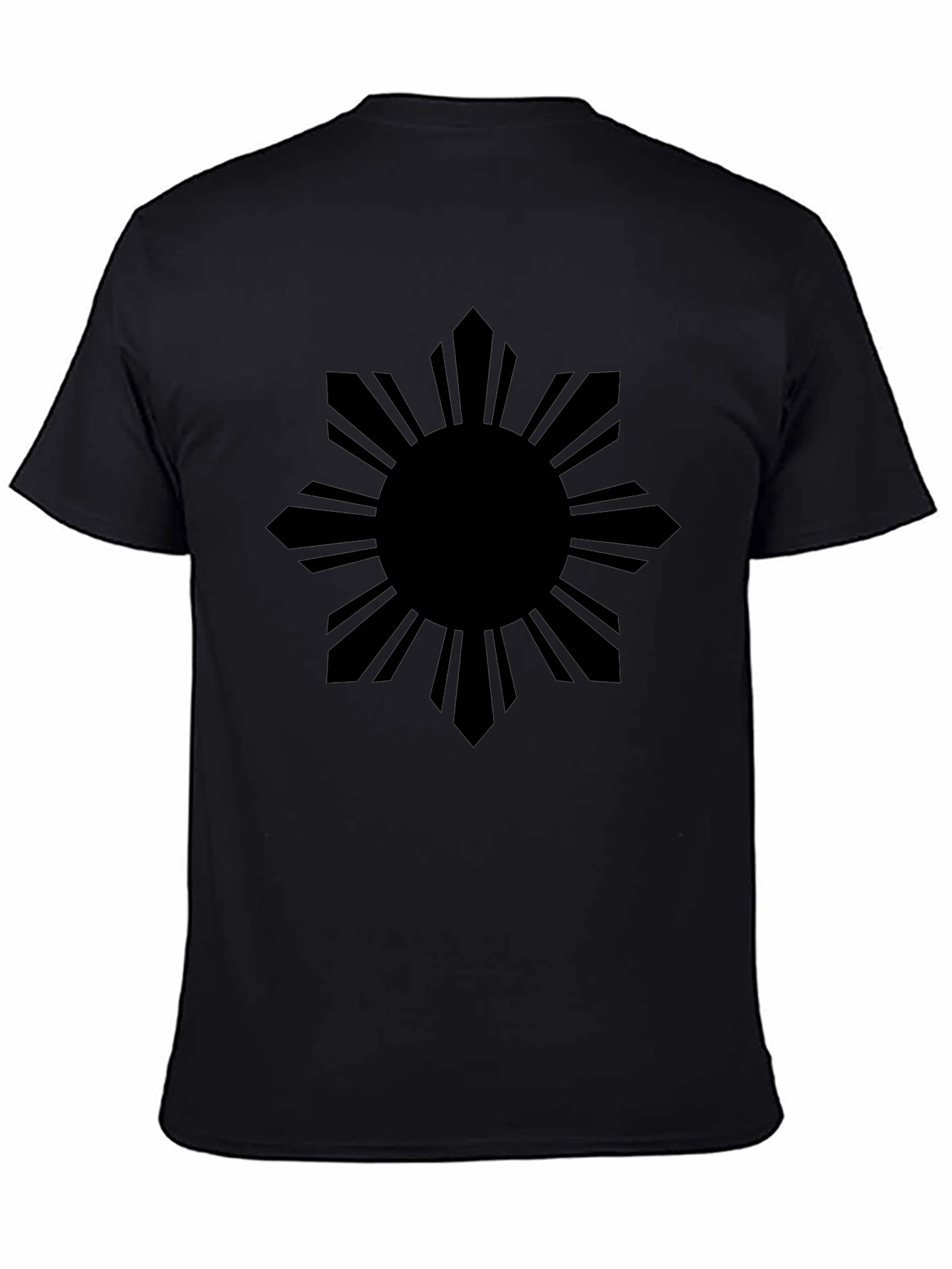 Philippine Sun Graphic Tee - Black Cotton Shirt
