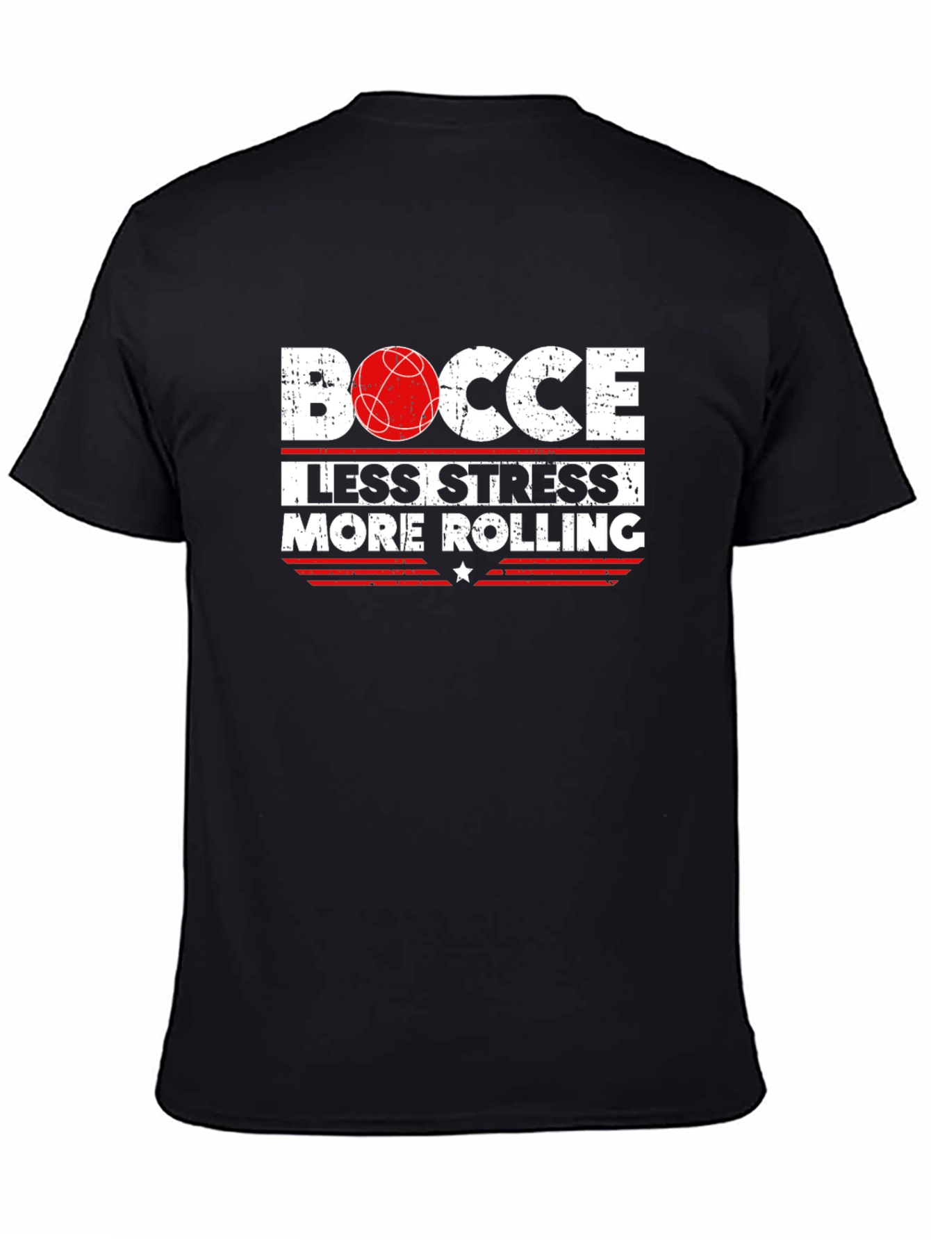 Bocce Less Stress More Rolling Graphic T-Shirt