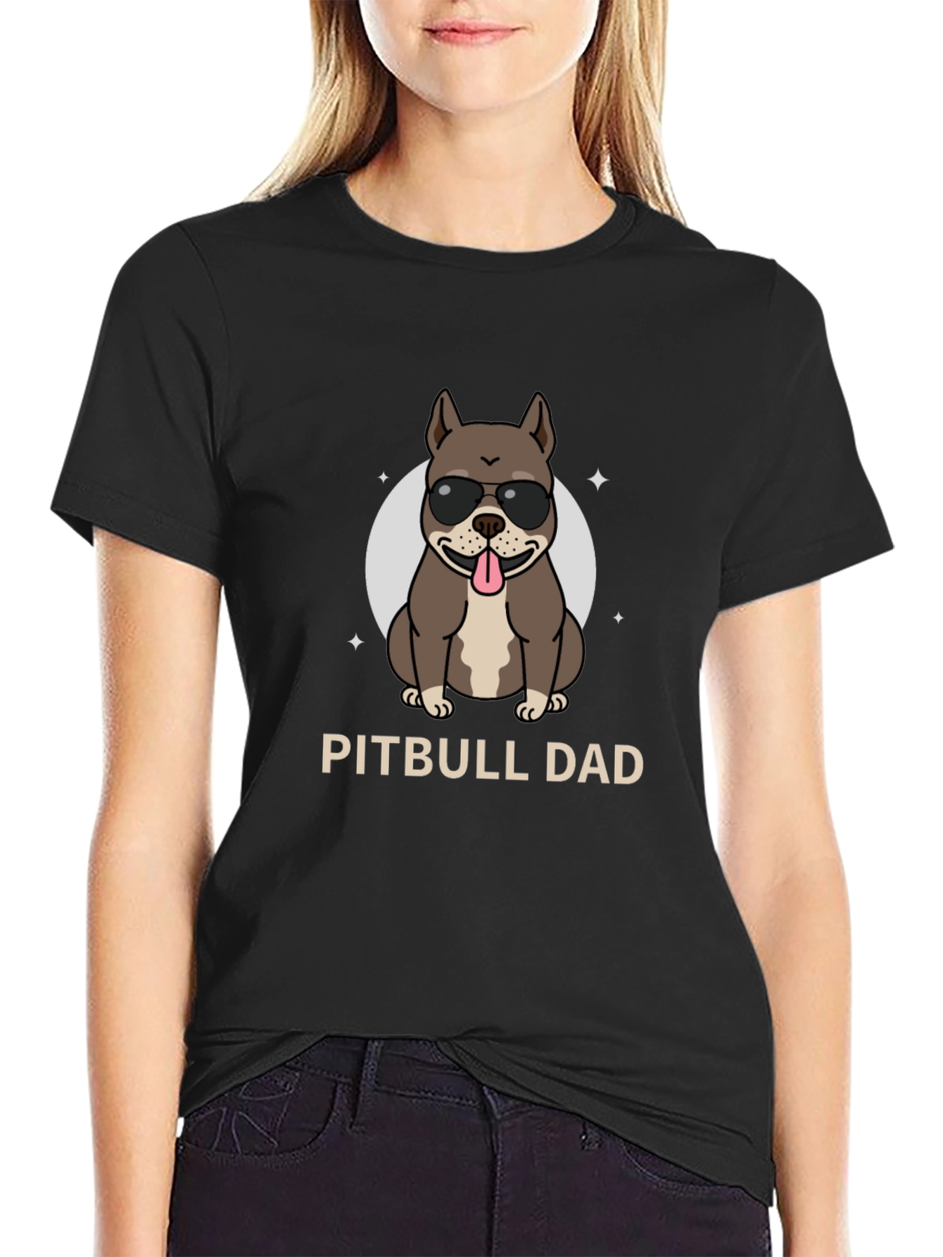 Pitbull Dad Graphic Tee - Cool Dog Lover Shirt
