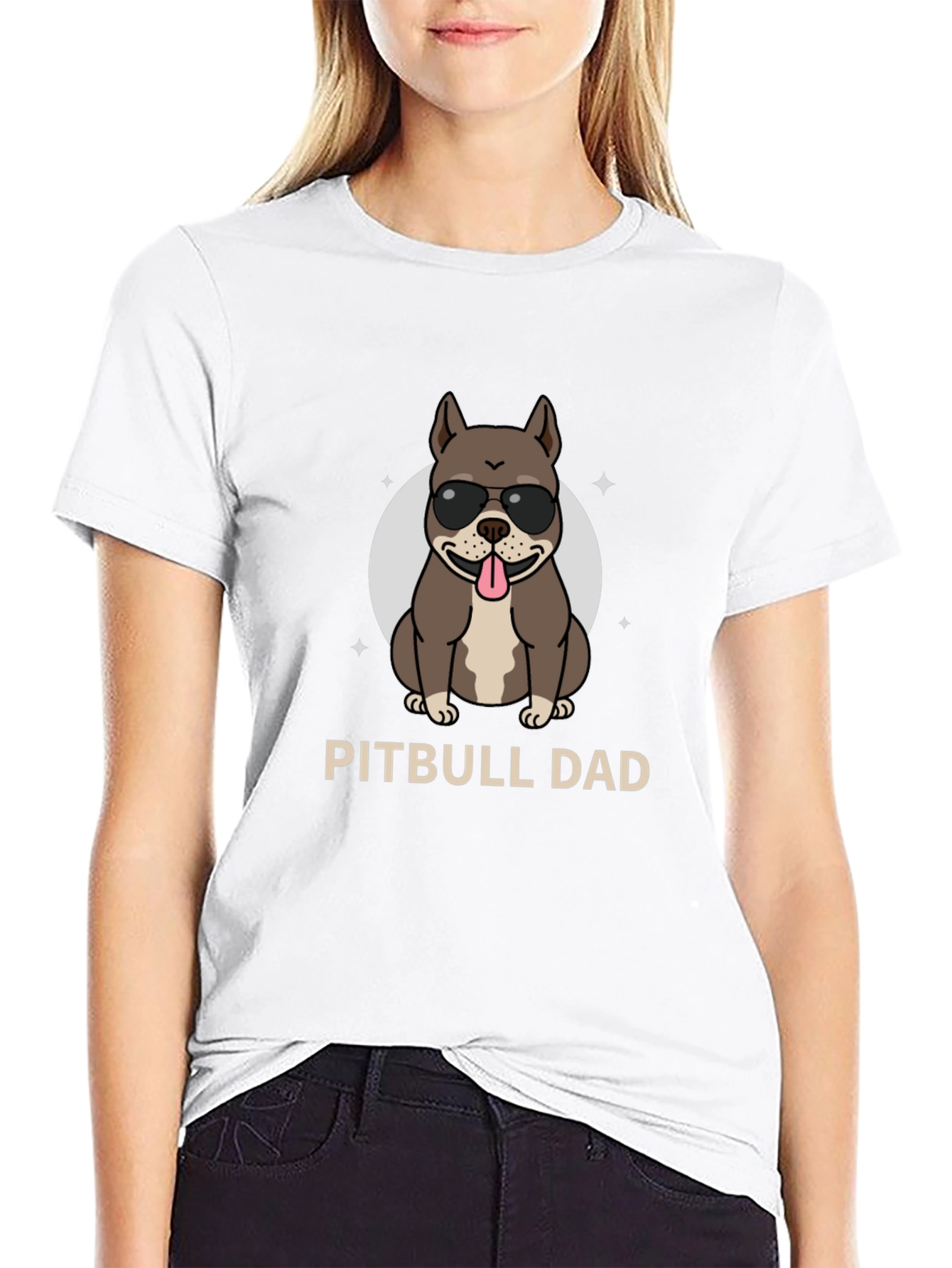 Pitbull Dad Graphic Tee - Cool Dog Lover Shirt
