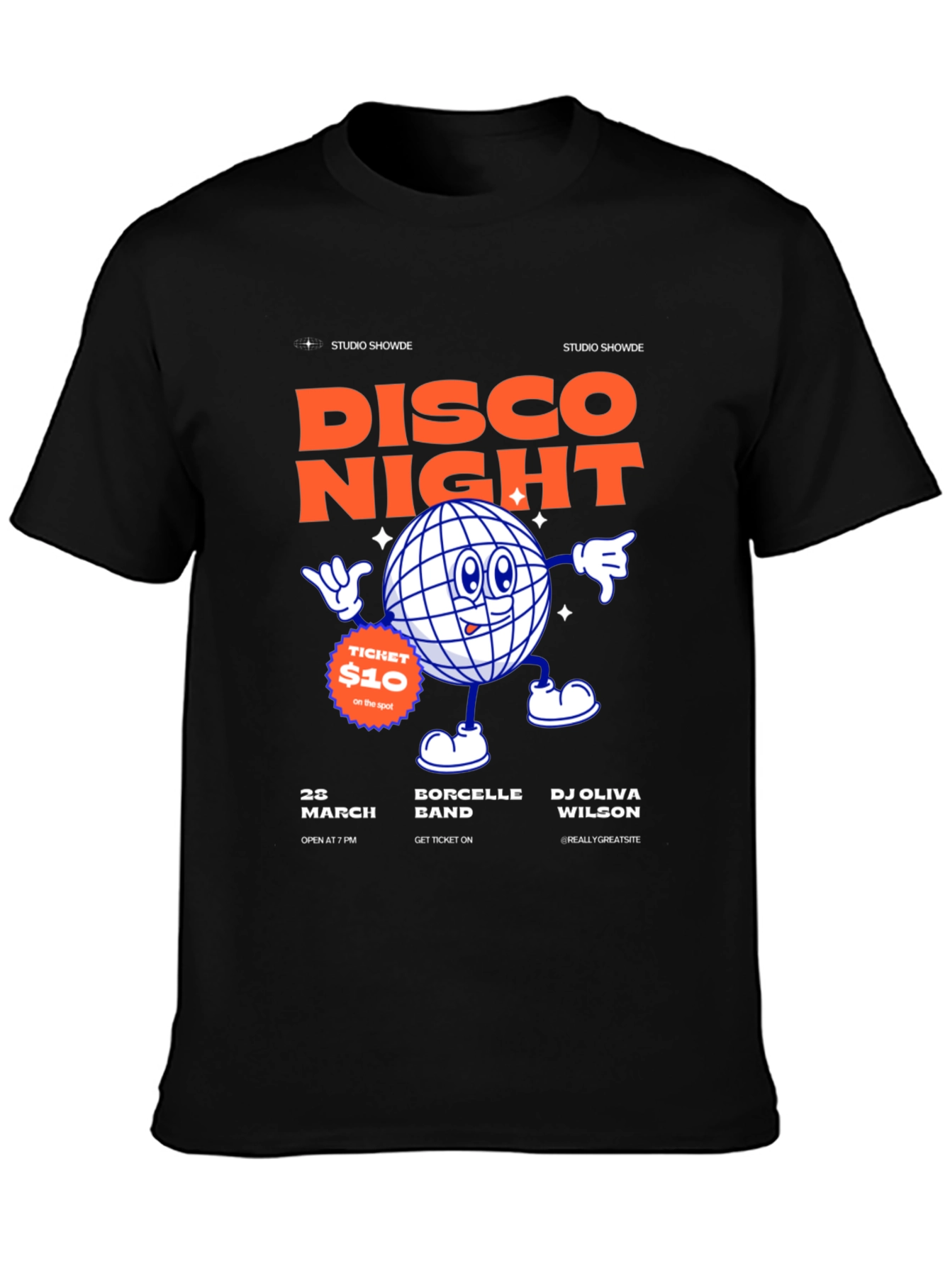 Disco Night T-Shirt - Studio Showde