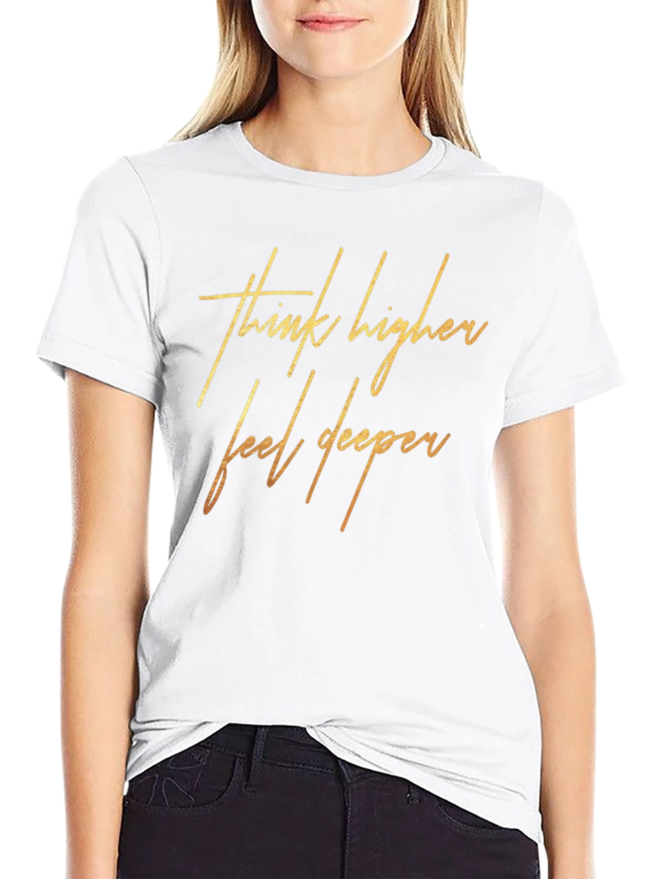 Think Higher Feel Deeper Graphic Tee
