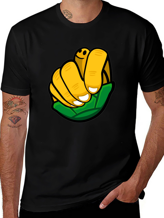 Funky Graphic Print Black T-Shirt
