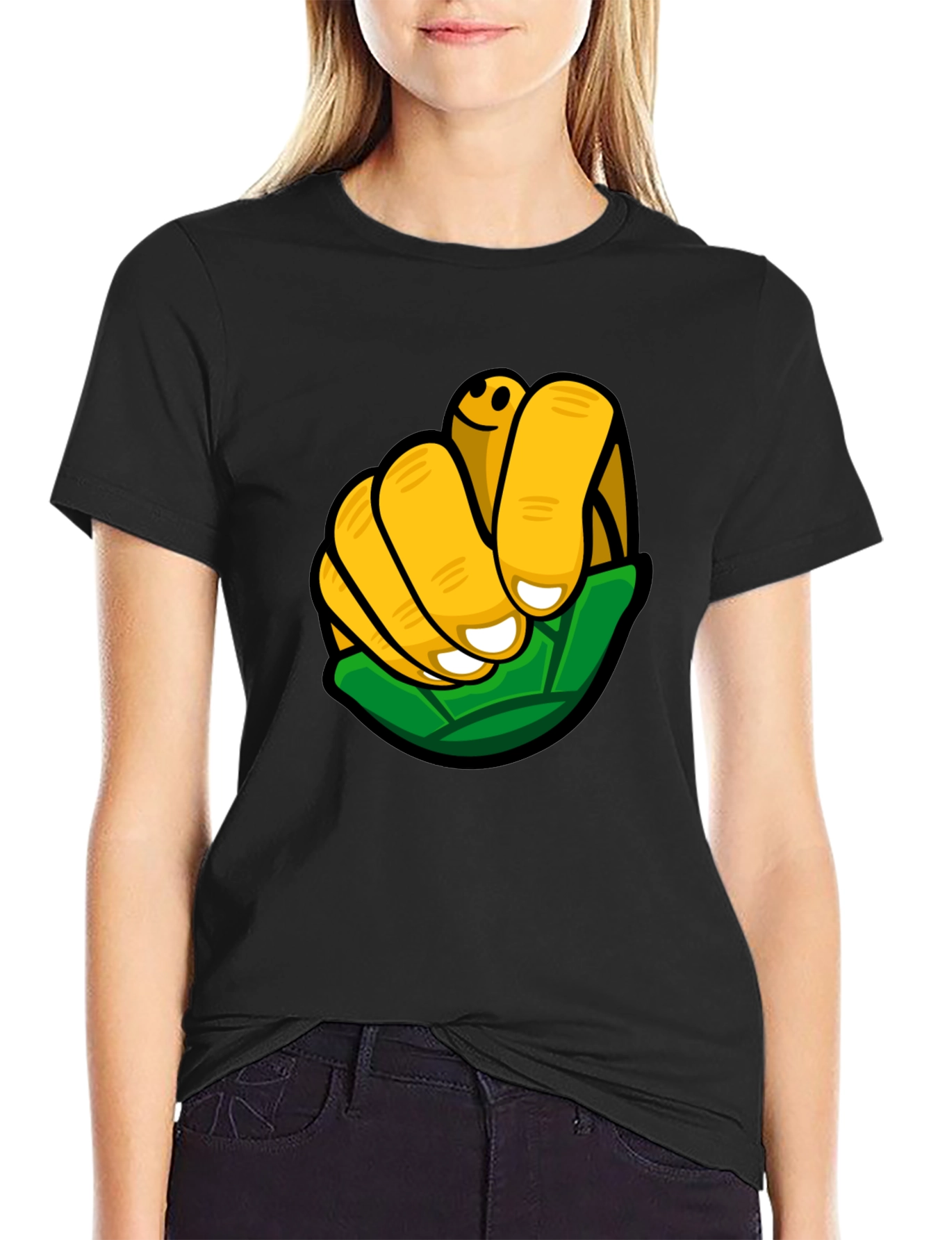 Funky Graphic Print Black T-Shirt