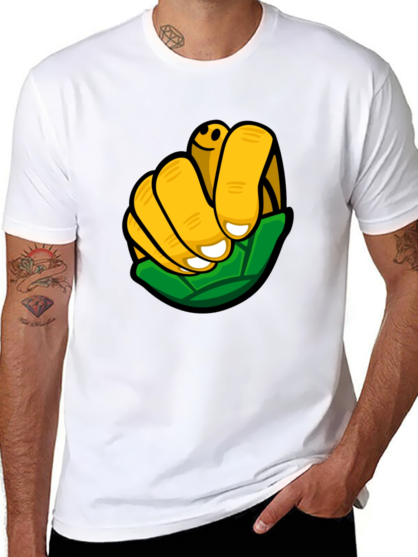 Funky Graphic Print Black T-Shirt