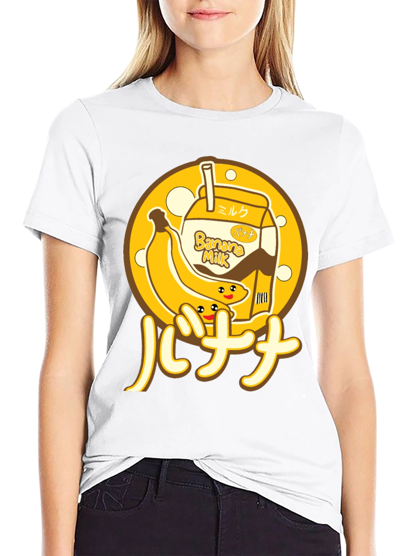 Banana Milk Cartoon T-Shirt - Kawaii Anime Tee