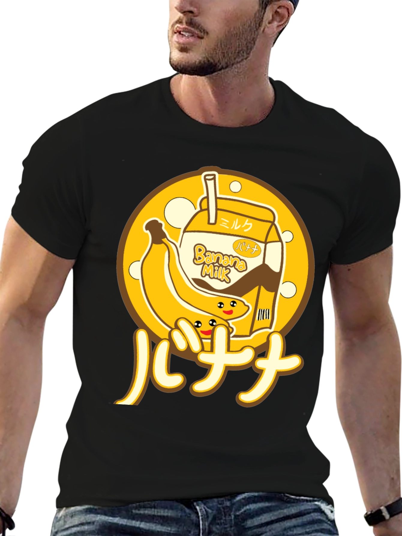 Banana Milk Cartoon T-Shirt - Kawaii Anime Tee