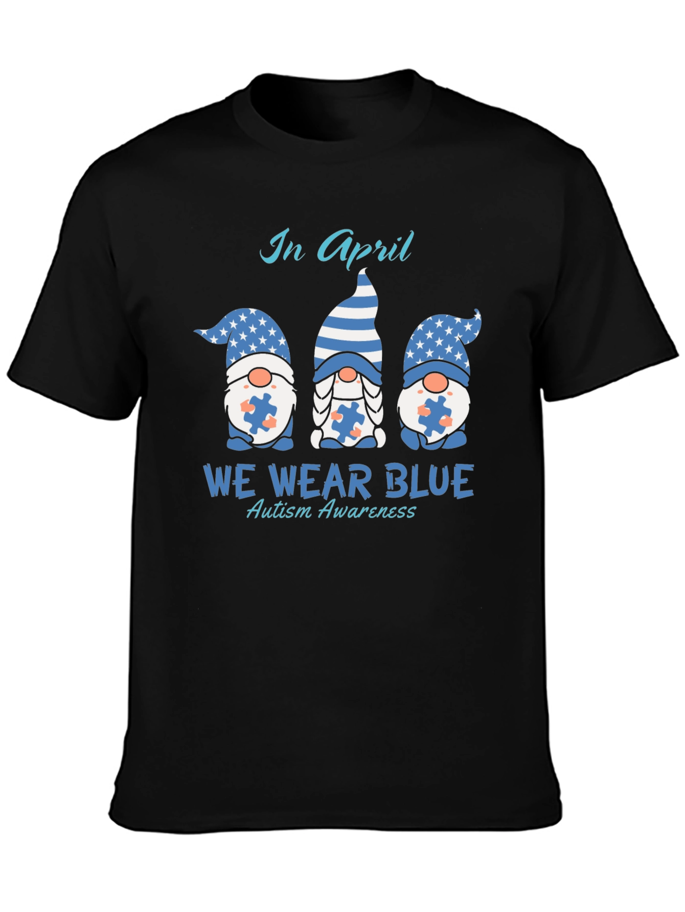 Autism Awareness T-Shirt - We Wear Blue in April
