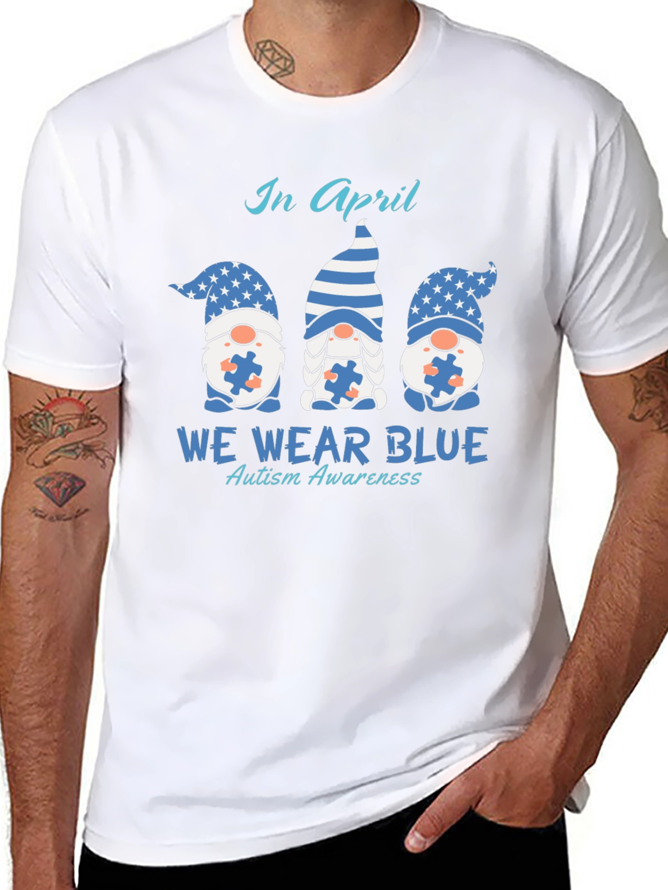 Autism Awareness T-Shirt - We Wear Blue in April