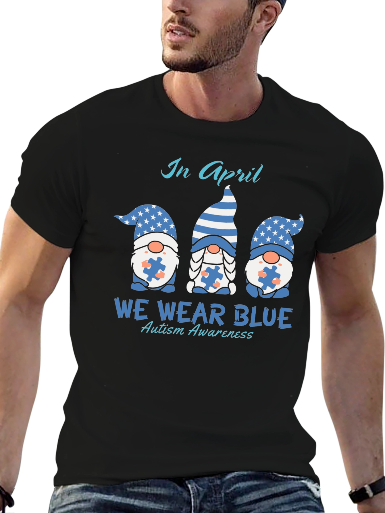 Autism Awareness T-Shirt - We Wear Blue in April